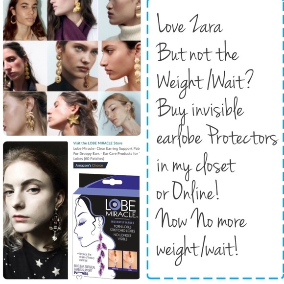 Zara Gold Irregular Front And Back Hoop - Picture 14 of 15